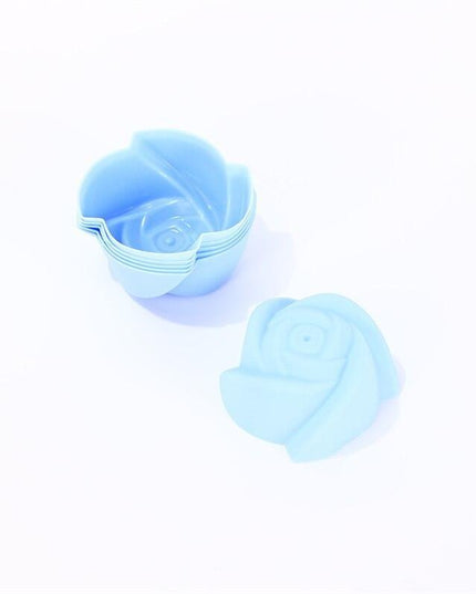 6-Pack Non-Stick Silicone Round Baking Molds for Cupcakes and Muffins