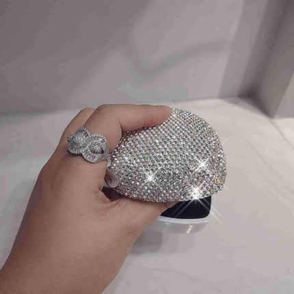 Radiant LED Rhinestone Heart Jewelry Organizer Box