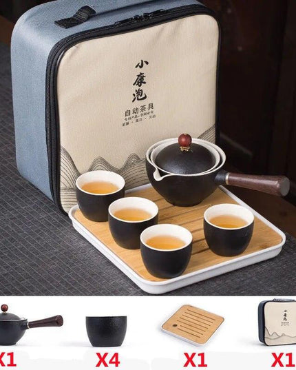 Revolutionary Spinning Porcelain Tea Set for Effortless Brewing