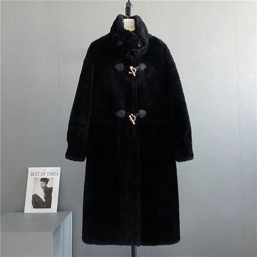 Luxurious Elite Elegance Sheep Shearing Fur Winter Jacket - Ultimate Sophistication