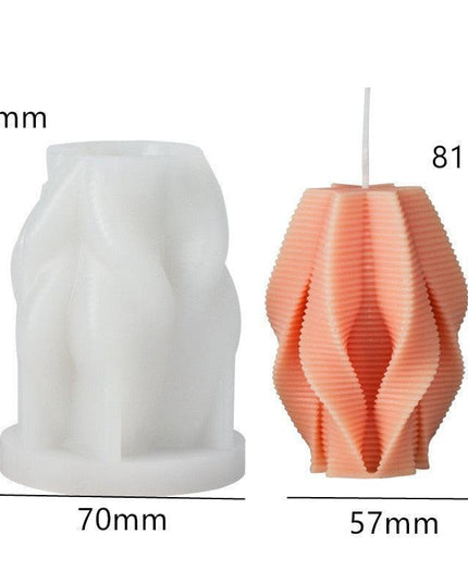 Creative Spiral Pillar Silicone Mold for Unique Candle and Soap Crafting!