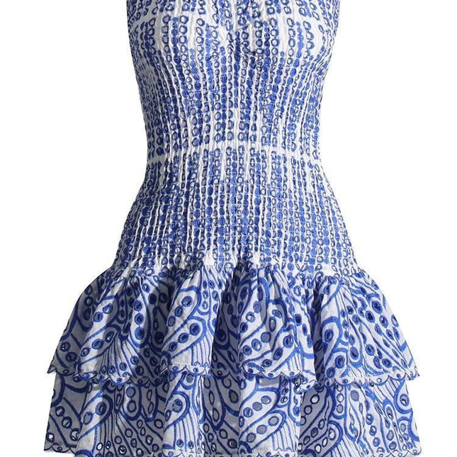 Chic Off-Shoulder Mini Dress with Flirty Layered Hem