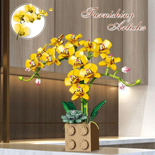 DIY Yellow Orchid Floral Design Kit for Crafting Vibrant Bouquets