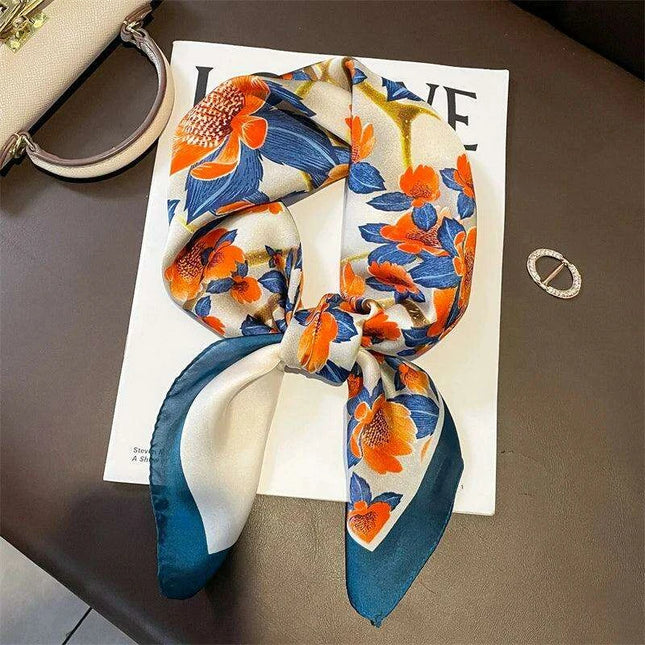 Exquisite Silk Square Scarf - A Touch of Timeless Sophistication for Women