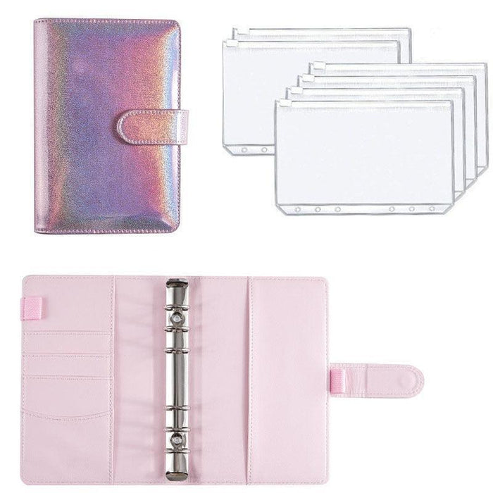 Efficient Organization A6 Vegan Leather Planner with Interchangeable Sheets and Zippered Pockets