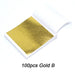 100-Piece Assorted Gold and Silver Metallic Foil Craft Paper Sheets