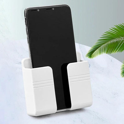 Smart Wall Organizer with Charging Dock and Remote Holder