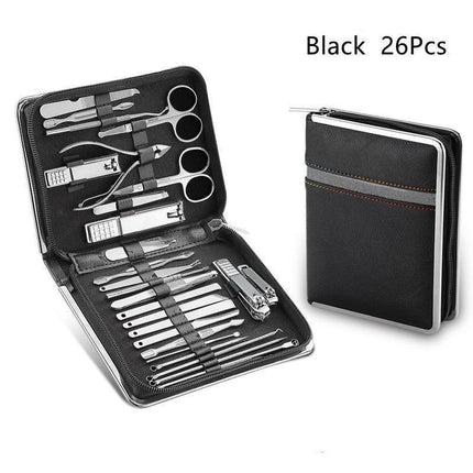 Premium Stainless Steel Nail Care Set with Portable Case: All-in-One Manicure Essentials for Professionals and Enthusiasts