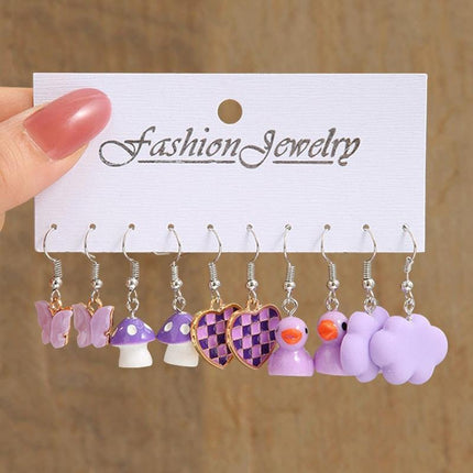 Playful Creatures Earring Set - A Fun Twist for Your Style