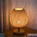 Handmade Bamboo Weaving Table Lamp - Chinese Pastoral Retro Desk Light for Bedroom, Restaurant, and Bedside