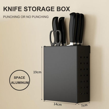 Sleek Multi-Purpose Aluminum Storage Rack with Chic Hooks