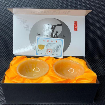 Artisanal Yellow Jade Tea Cups for an Elegant Tea Experience