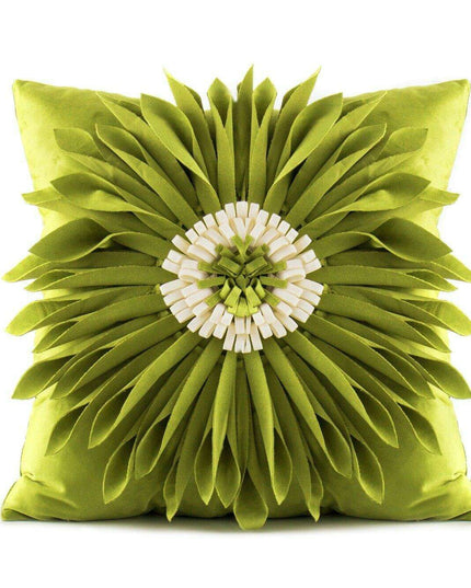 Pink and White Floral Velvet Tufted Throw Pillow Set with Fringe Trimming