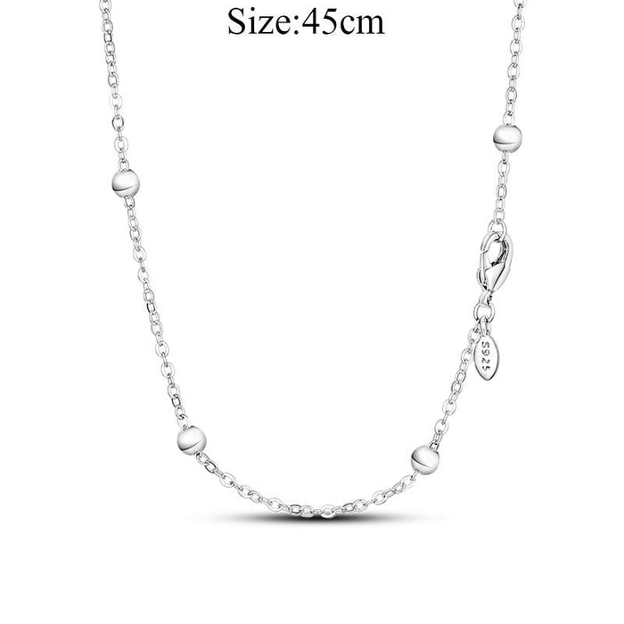 Elegant Customizable 925 Silver O Pendant Necklace for Women - Essential Minimalist Accessory