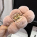 Luxe Rabbit Fur Shark Clip - Chic Hair Claw Accessory