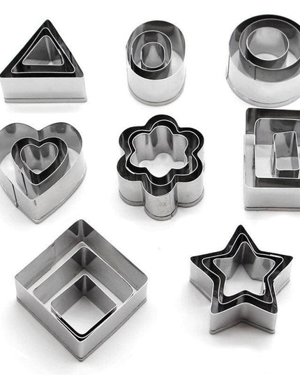 Creative Baking Bliss: 24-Piece Premium Stainless Steel Cookie Cutter Collection