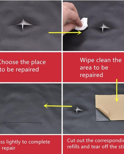 Jumbo XL Luxe Litchi Leather Repair Stickers - Stylish Solutions for Elegant Furniture Fixes