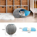 Shell Cat Haven: Plush Convertible Bed & Tunnel Combo