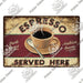 Vintage Coffee House Metal Sign - Retro Decor for Home and Gifting