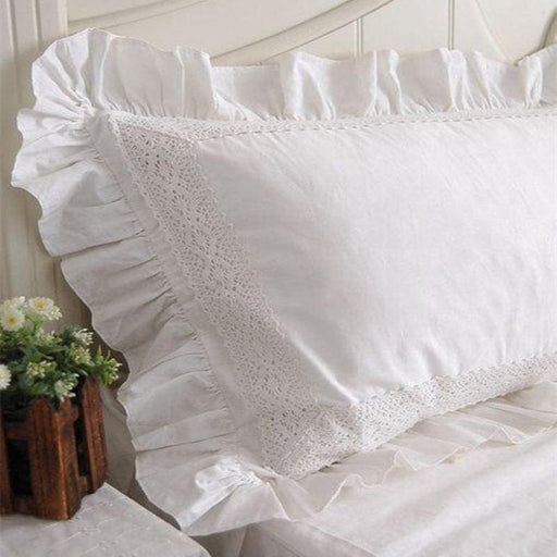 2pcs new White Satin Lace ruffle pillow case European style elegant embroidered pillowcase luxury bedding pillow cover no filler-0-Très Elite-01-480x740mm-Très Elite