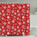 Festive Snowflake Christmas Shower Curtain Set for Bathrooms