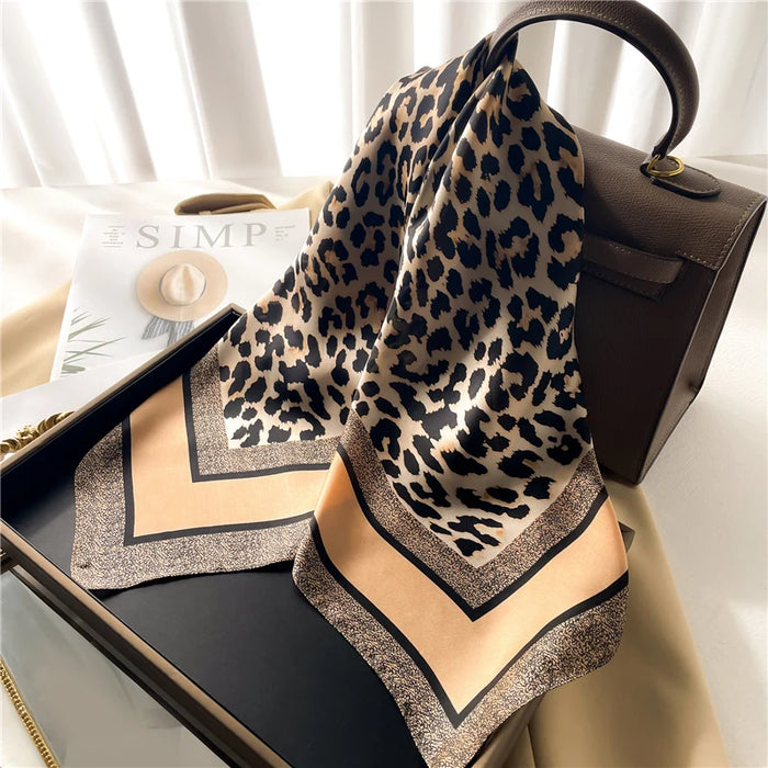 Leopard Luxe Silk Scarf: Elegant, Stylish, and Chic