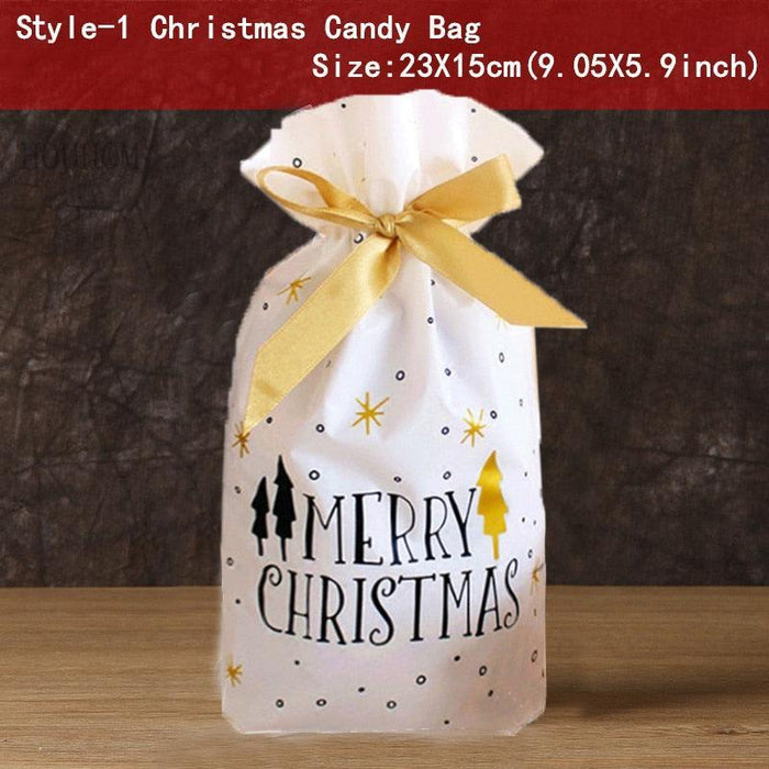 Santa's Festive Candy Gift Bag Set - Pack of 5