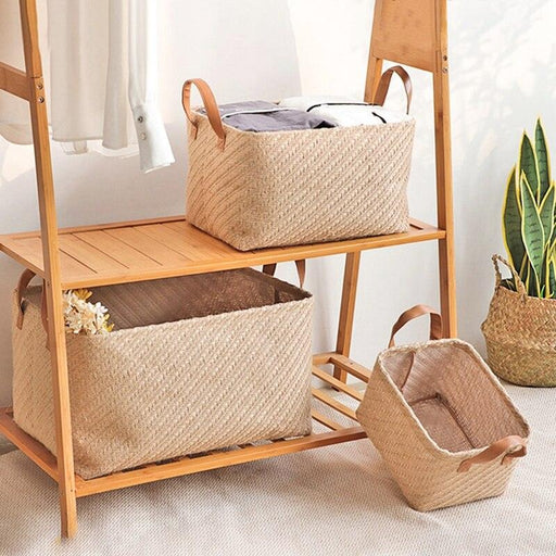 Elegant Handmade Jute Basket - Versatile Storage Solution