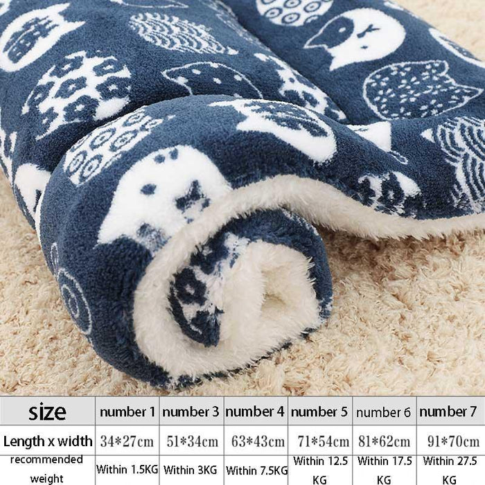 Cozy Flannel Pet Bed for Puppies and Cats