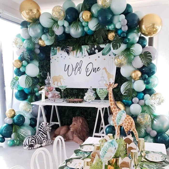 Elegant Blue Macaron Balloon Arch Kit - Transform Your Celebrations with Luxurious Style
