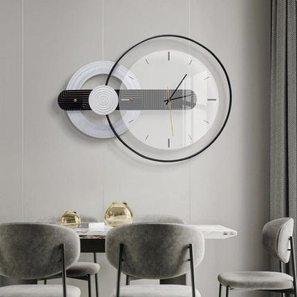 Elegant Botanical 3D Acrylic Wall Clock with Metal Hands - A Timeless Addition to Any Decor