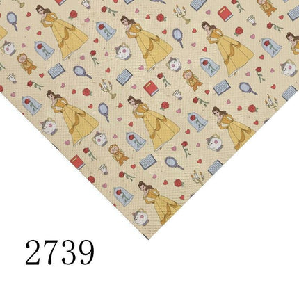 Enchanting Beauty and the Beast Themed Faux Leather Crafting Sheet - High-Quality Material for Imaginative Projects