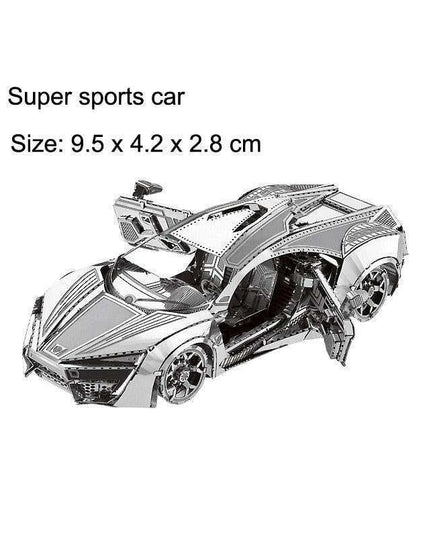 3D Metal Racing Vehicle Model Kit for Creative Teens and Adults