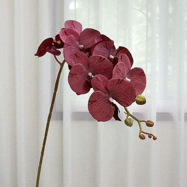 Elegant 7-Head Silk Orchid Arrangement for Seasonal Home Decor