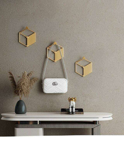 Elegant Wrought Iron Entryway Organizer - Chic Storage for Hats and Apparel