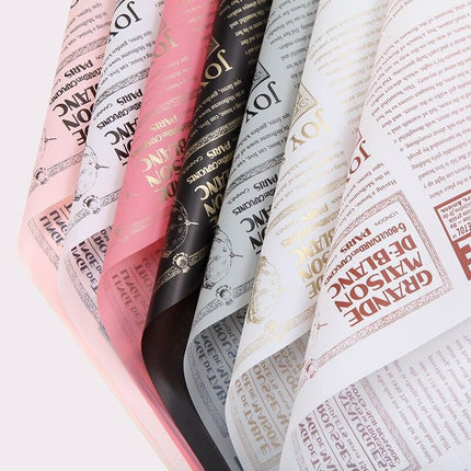 Elegant Floral Lettering Gift Wrap Set for Mother's Day: 20 Waterproof Sheets