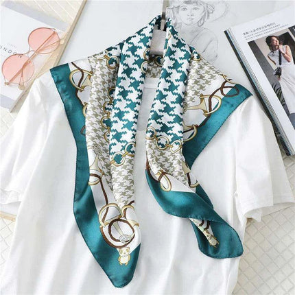 Elegant 70x70CM Printed Polyester Scarf for Timeless Style
