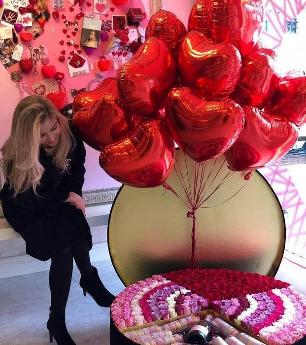 Romantic Red Heart Foil Balloon: Heartfelt Love Letter Design for Unforgettable Celebrations