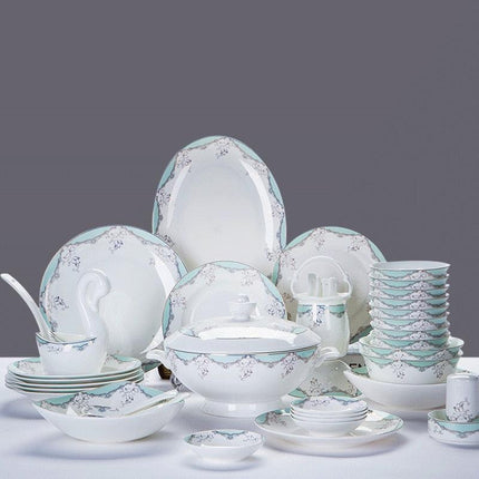 Opulent European Botanica Dining Ensemble - Exquisite Tableware for Memorable Gatherings