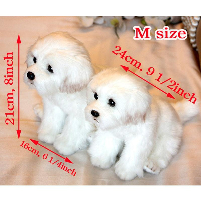 Opulent Maltese Puppy Plush: A Sophisticated Furry Companion
