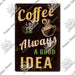 Vintage Coffee Shop Metal Sign - Rustic Home Decor and Gift Idea