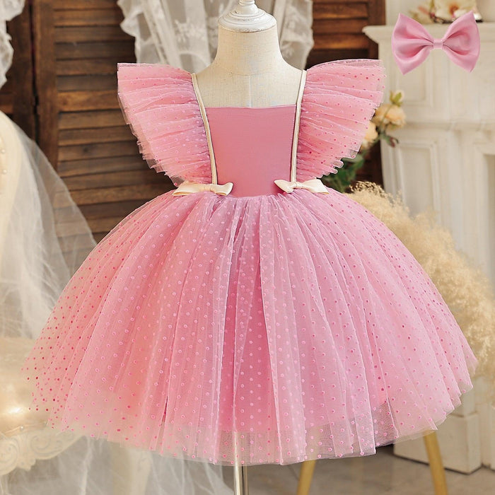 Elegant Red Tutu Princess Dress for Girls: Perfect for Special Occasions