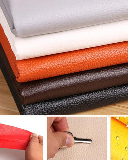 Jumbo XL Luxe Litchi Leather Repair Stickers - Stylish Solutions for Elegant Furniture Fixes