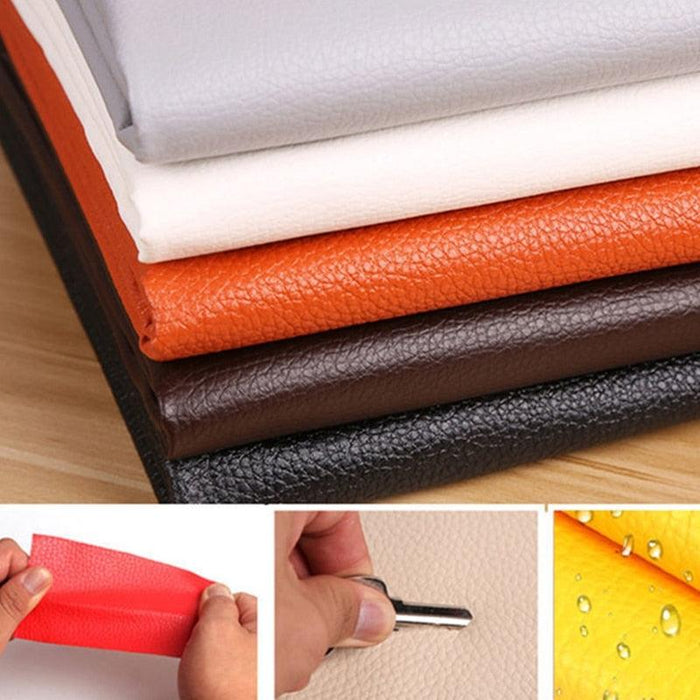 Jumbo XL Luxe Litchi Leather Repair Stickers - Stylish Solutions for Elegant Furniture Fixes