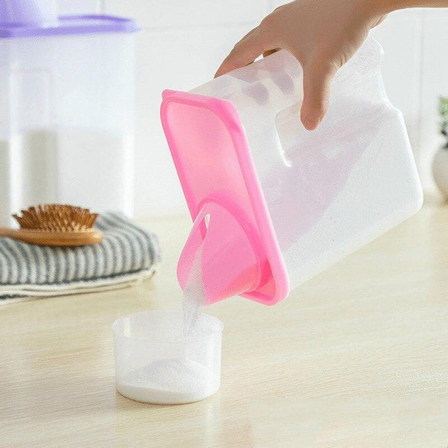 Clear Laundry Detergent Storage Container - Versatile 2L/3L Options in Vibrant Colors
