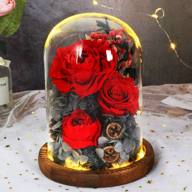 Timeless Blossom - Captivating Rose Preserved in Glass Dome