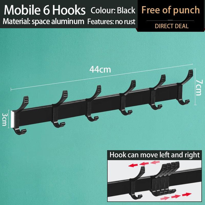 Space-Saving Aluminum Hook Organizer: Efficient and Stylish Storage for Any Room