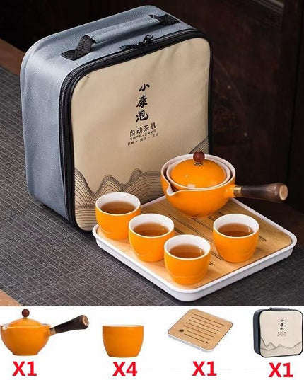 Revolutionary Spinning Porcelain Tea Set for Effortless Brewing