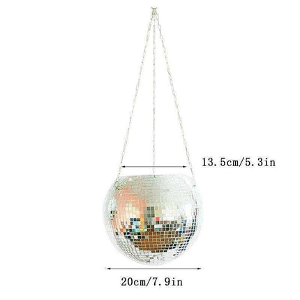 Disco-Inspired Hanging Planter for Chic Greenery Accent