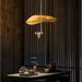 Elegant Zen Lotus Leaf Pendant Lights in Luxurious Gold - Art Deco Hanging Lamps